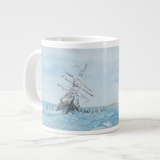 Tasse Géante Résistance emprisonnée par la glace antarctique. (Devant gauche)