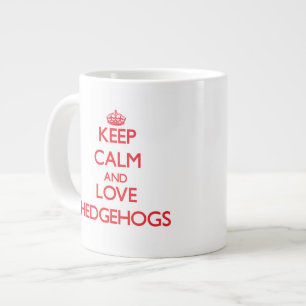 Tasse Géante Restez calme et aimez Hedgehows