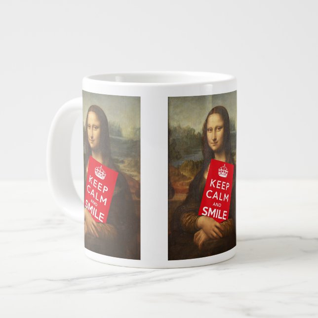 Tasse Géante Restez Calme Et Souriez (Devant gauche)