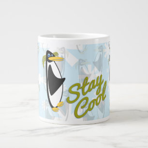 Tasse Géante Restez Cool Penguin Pal Cute Dessin D'Oiseau Moto