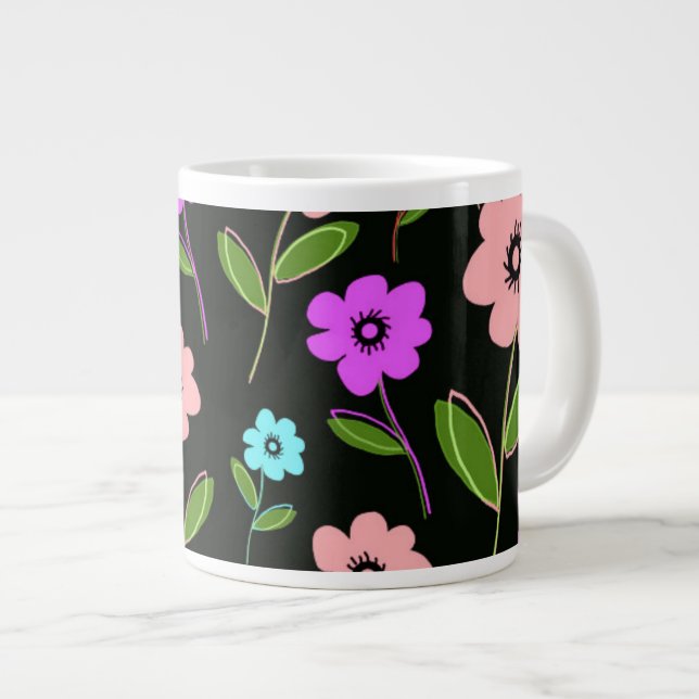Tasse Géante Rétro floral (Devant droit)