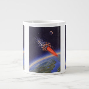Tasse Géante Rocket de science-fiction vintage dans l'espace su