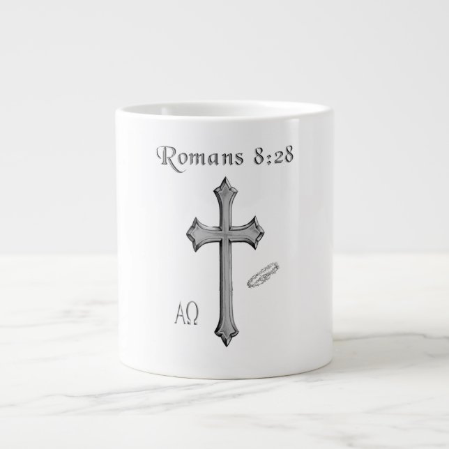 Tasse Géante Romans 8:28 produits (Devant)