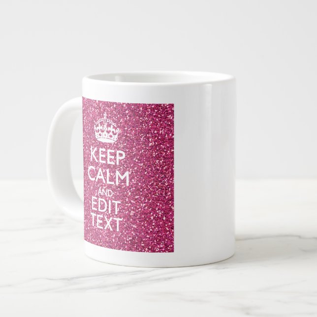 Tasse Géante Rose Personnalisé Conserver Décor Calme (Devant gauche)