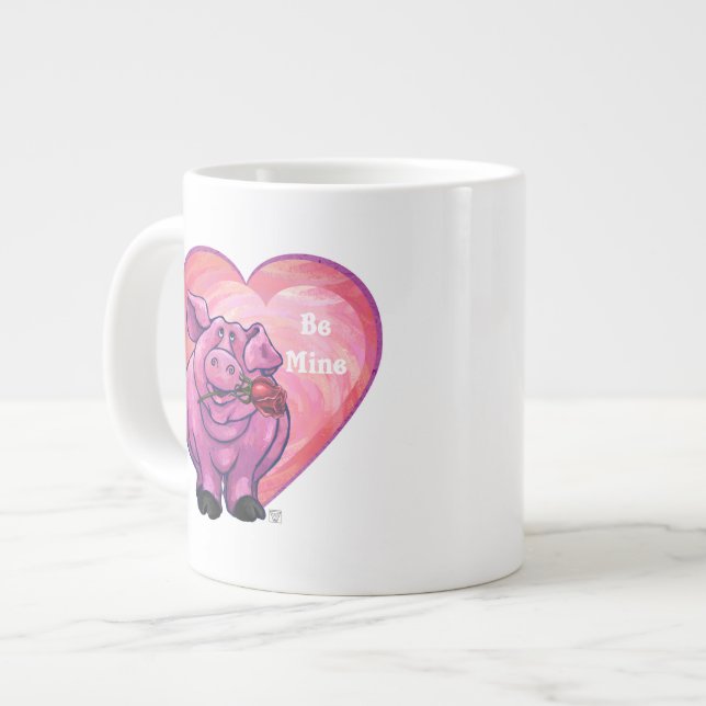 Tasse Géante Saint Valentin au cochon (Devant gauche)