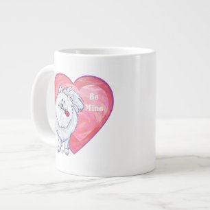 Tasse Géante Saint Valentin Poméranie Blanche