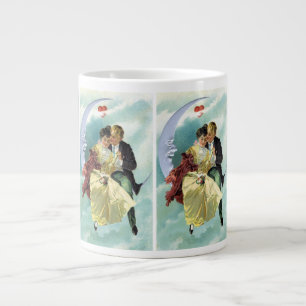 Tasse Géante Saint-Valentin victorien d'amour et de romance vin