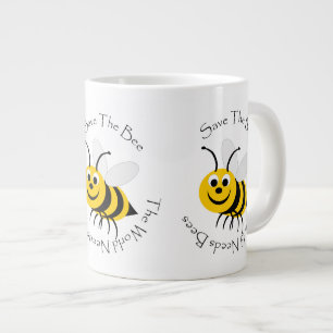 Tasse Géante Sauvez la conception d'abeille