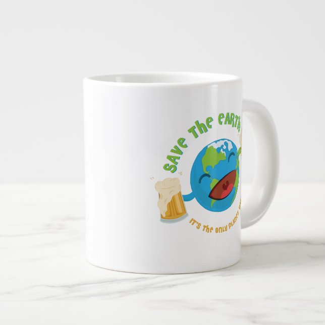Tasse Géante Sauvez la Terre (Devant droit)