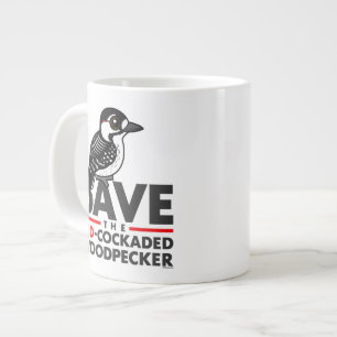 Tasse Géante Sauvez le pivert Rouge-cockaded