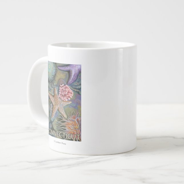 Tasse Géante Scène de ConnecticutTidepool (Devant gauche)