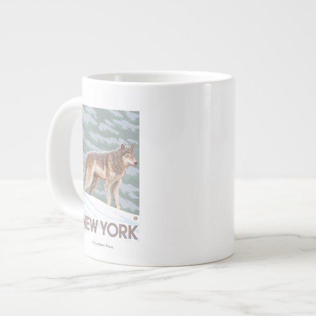 Tasse Géante Scène du loup de New York (Devant gauche)