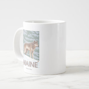 Tasse Géante Scène du Maine Wolf