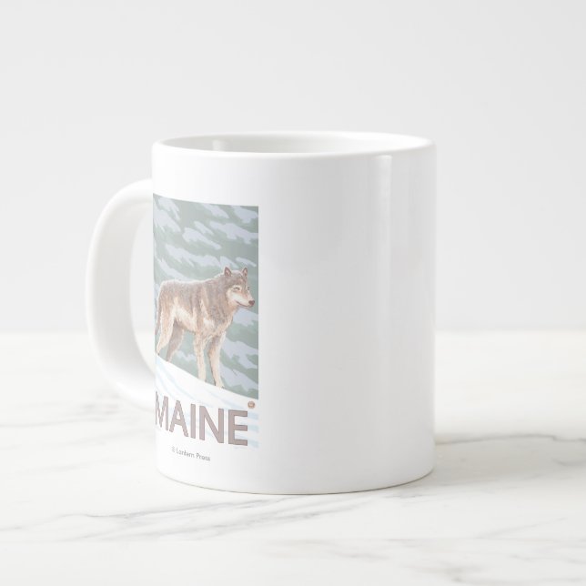 Tasse Géante Scène du Maine Wolf (Devant gauche)