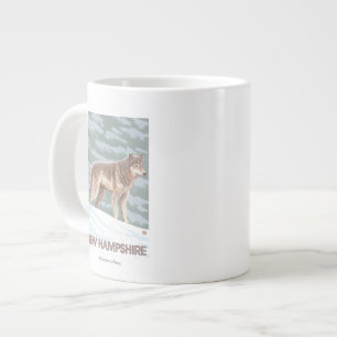 Tasse Géante Scène du New Hampshire Wolf