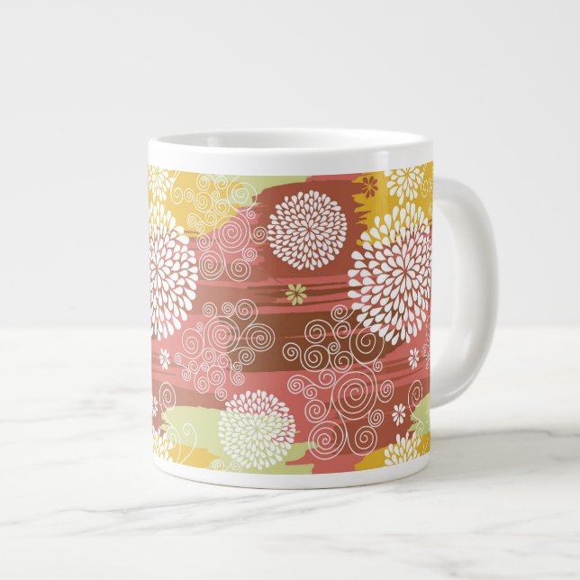 Tasse Géante Schéma floral 2 (Devant droit)
