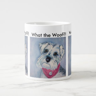 TASSE GÉANTE SCHNAUZER DE BONBON À GRIS ARGENTÉ