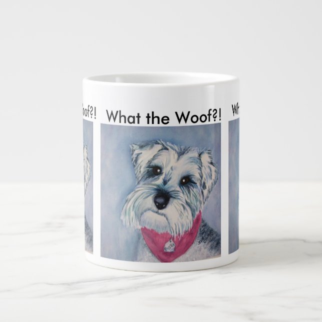 TASSE GÉANTE SCHNAUZER DE BONBON À GRIS ARGENTÉ (Devant)