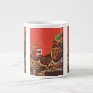 Tasse Géante Science-fiction vintage, casques aliens steampunk