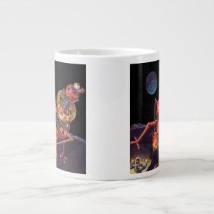 Tasse Géante Science-fiction vintage d'astronaute avec robot al