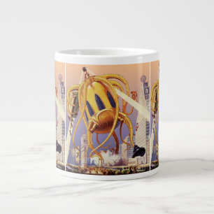 Tasse Géante Science-fiction vintage Invasion de guerre Alien O