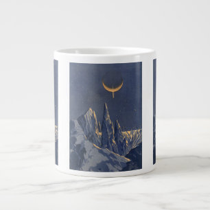 Tasse Géante Science-fiction vintage, planète enneigée en crois