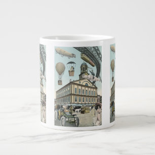 Tasse Géante Science Fiction vintage, Victorian Steam Punk City