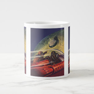Tasse Géante Science-fiction vintage, ville futuriste sur la lu