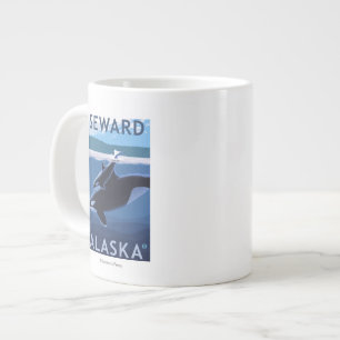 Tasse Géante Seward, AlaskaOrca et scène de veau