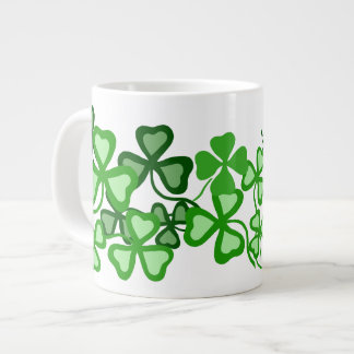 Tasse Géante Shamrock de café irlandais, trèfle vert (ajouter u