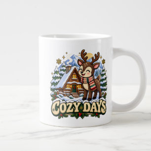 Tasse géante Sign Retro Renne Cozy Days