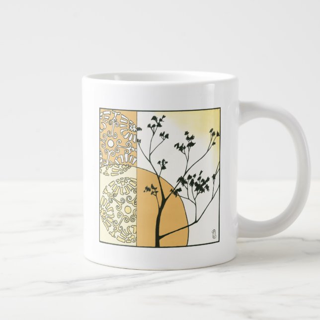 Tasse Géante Silhouette de l'arbre écarse par Megan Meagher (Droite)