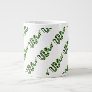 Tasse Géante Silhouette d'impression en noir et vert serpent