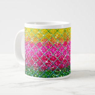 Tasse Géante Snakeskin rose parties scintillant