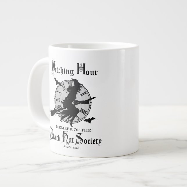 Tasse Géante Sorcière d'Halloween Vintage moderne (Devant gauche)