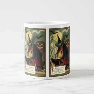 Tasse Géante Sorcière Halloween Vintage remuant un chaudron mag
