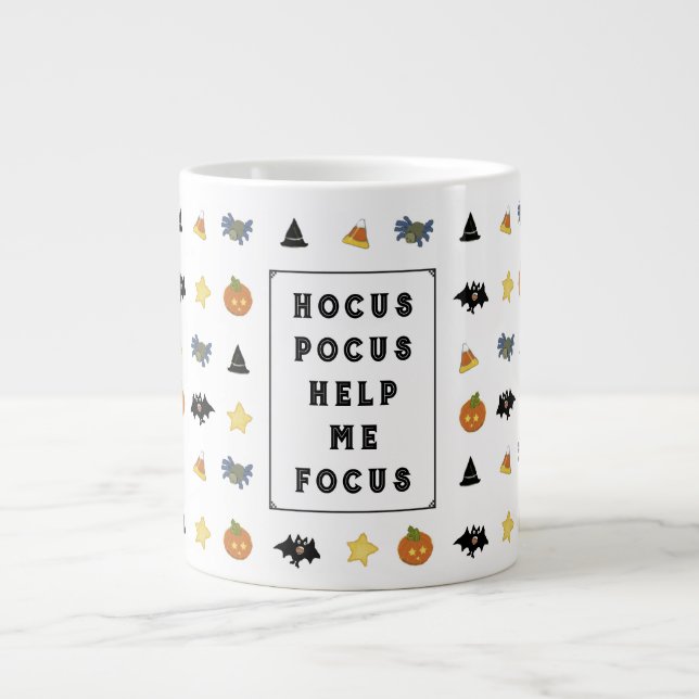 Tasse Géante Sortilège de café drôle d'Halloween (Devant)
