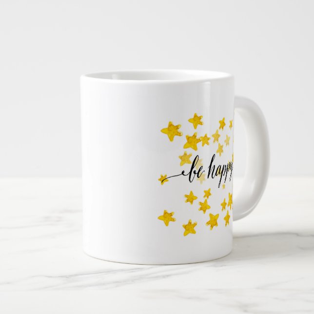 Tasse Géante Soyez heureux 3 (Devant droit)