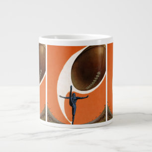 Tasse Géante Sports vintages, footballeur qui frappe le ballon