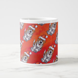 Tasse Géante St Bernard en Motif Casquette sur rouge