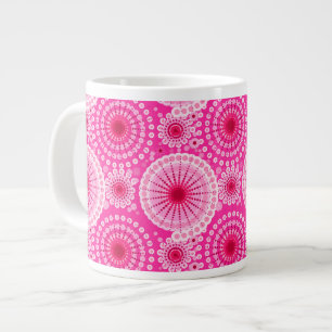 Tasse Géante Starburbs et pinwheel, fuchsia rose & maron