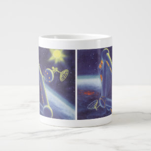 Tasse Géante Station spatial en orbite de science-fiction vinta