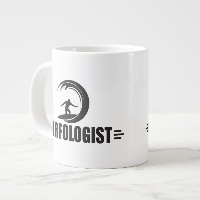 Tasse Géante Surfer drôle (Devant gauche)