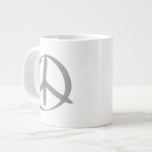 Tasse Géante Symbole gris de paix