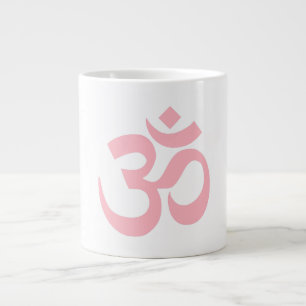 Tasse Géante Symbole Om rose clair