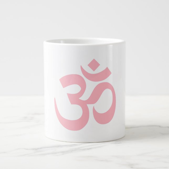 Tasse Géante Symbole Om rose clair (Devant)