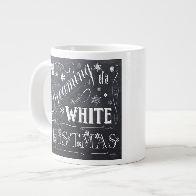 Tasse Géante tableau blanc Noël (Devant gauche)
