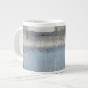 Tasse Géante Tableau gris et bleu Abstrait