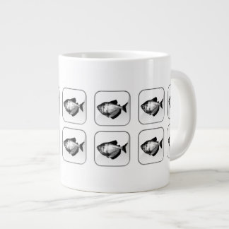 Tasse Géante Tétra à jupe noire motif carré bouton