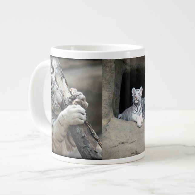 TASSE GÉANTE TIGRE CUB BLANC (Devant gauche)